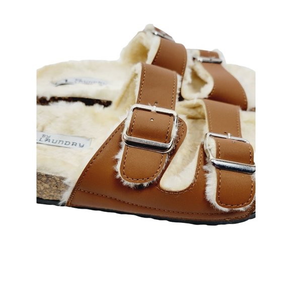 CL By laundry brown Furry corky Sandals slide euro 39 - Picture 4 of 9